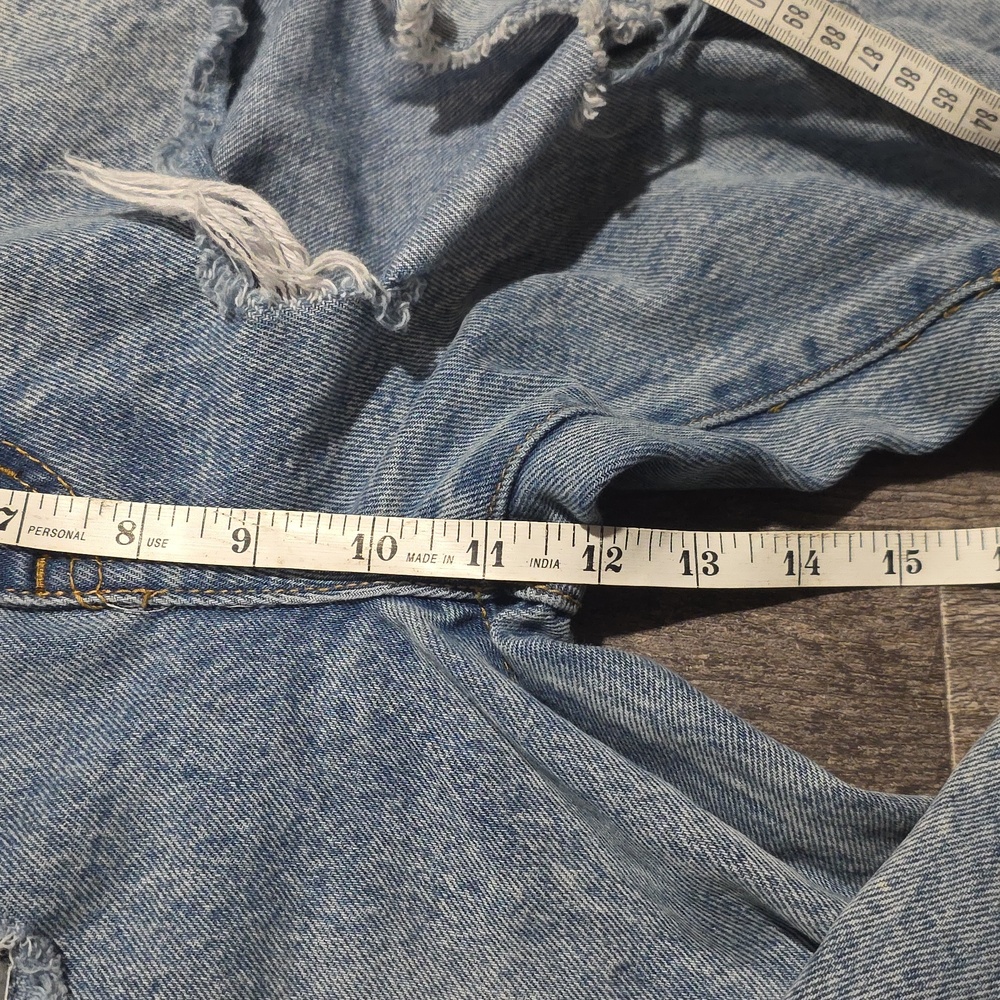 Nasty Gal Mom Jeans Women's Size 8 Distressed Slit Ankle Light Wash Relaxed - Picture 5 of 10